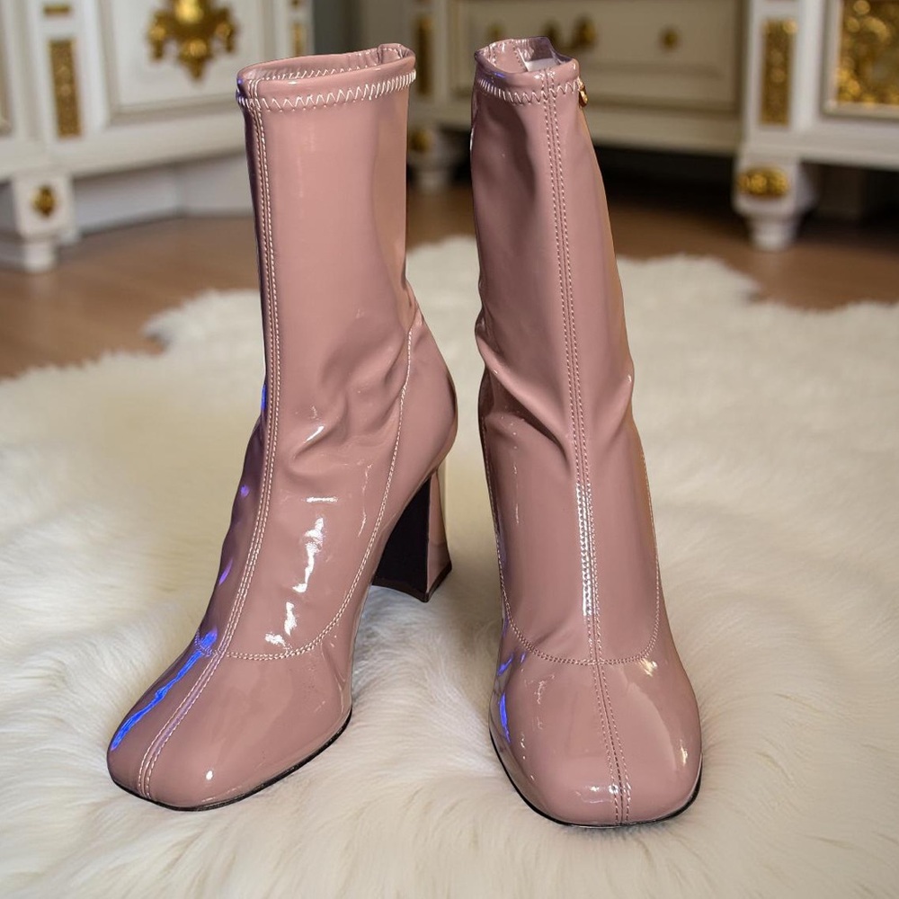 Giuseppe Zanotti NWT Sz 36 Elegant Luxury Mauve Patent Leather Boots (SH184)